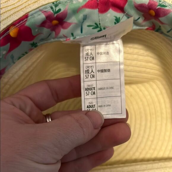 Cream Sun Hat with Pink and Purple Accents - Picture 9 of 10